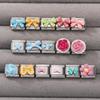Fashion Colorful Bow Series Charm Bracelet Rose Flower Heart Cherry Y2K Bead Fit 9mm Bracelet Stainless Steel DIY Jewelry Gift