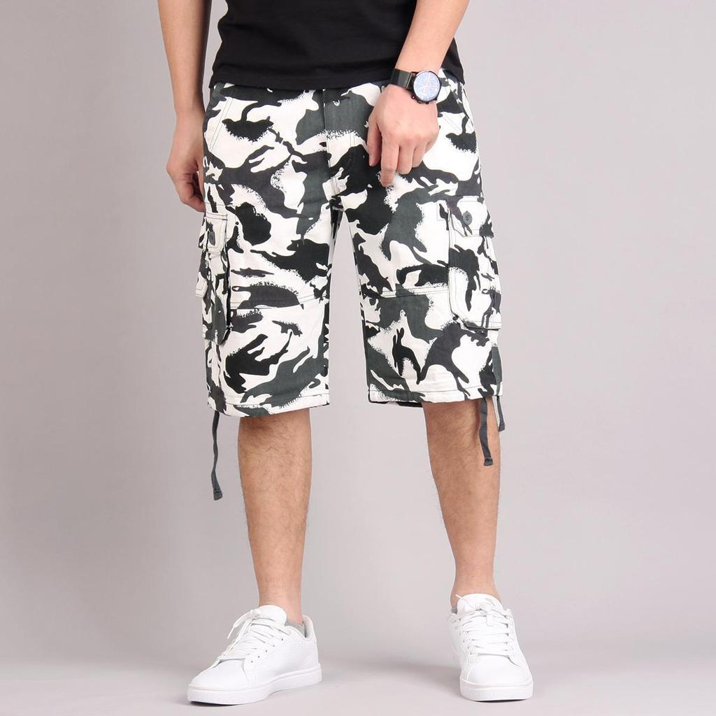 Herren Cargoshorts Freizeitshorts Al Bermuda Herrenkleidung Wandern Angeln Trainingsanzug Camo Jogginghosen Shorts Übergröße 44