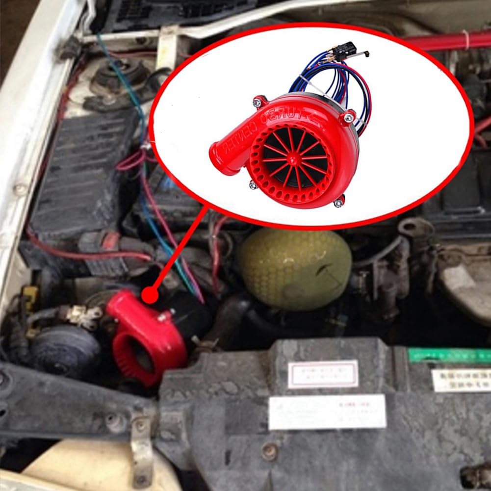 Weuareod Universal Loudhorn Electronic Turbo Car Fake Dump Valve Turbo Blow Off Valve Sound Electric Turbo Blow Off