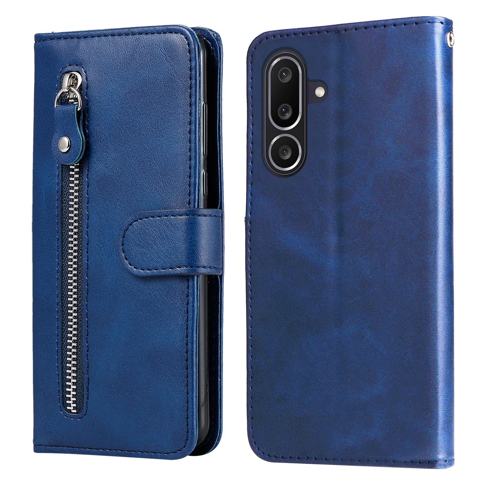

For Samsung Galaxy M56 5G PU Leather Cases with Zipper Pocket Wallet Phone Cover Stand D
