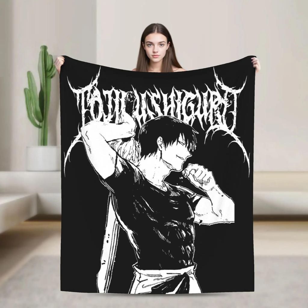 Toxic Toji Japanese Manga Flannel Blanket Soft Autumn Throw for Kids Living Room Street Trend Sofa Bed Cover Bedspread
