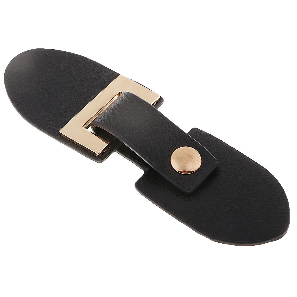 2 Pieces Leather Toggle Button Closure Rivet Hook, PU And Alloy - Single Buckle