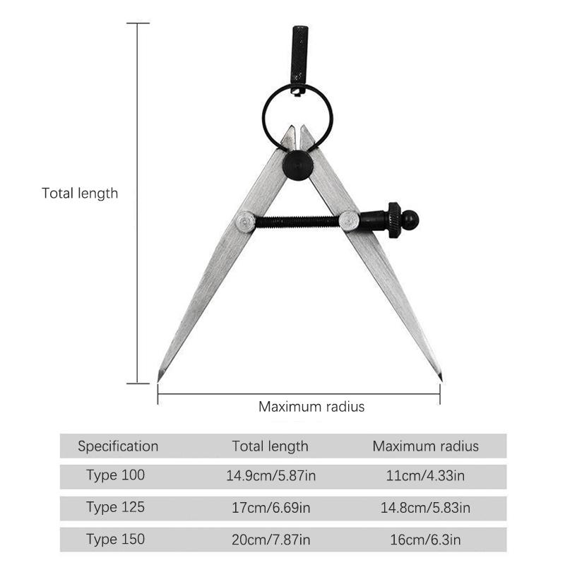 Busolă din piele reglabilă din oțel Diy Leathercraft Rotating Line Scrib Gauge