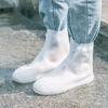 Rain Shoe Covers for Men And Women, Flexible Thickened Wear-Resistant Flat High-Top Portable Rain Shoe Covers XXL