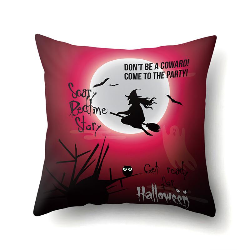 Halloween Pillow Cover Car Waist Pillow Pumpkin Sofa Cushion Cover Office Home Living Room Pillow Cover Premium