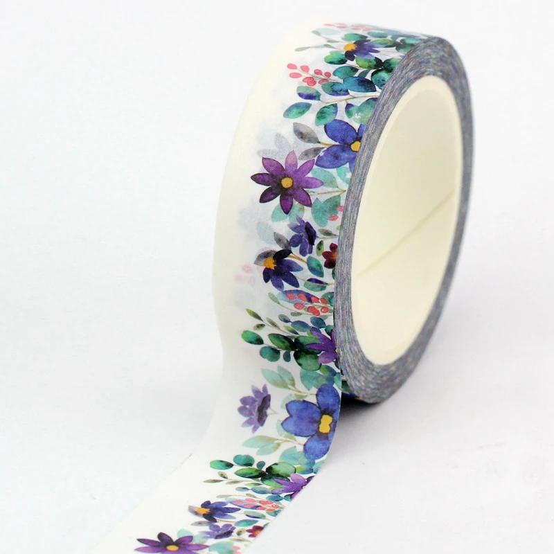 Eco Paper 1pc 10M Decor Mushrooms Flowers Cups Nautical Washi Tape Set for Scrapbooking Journaling Masking Tape Cute Stationery