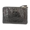 Used AUTHENTIC COACH Mini Pouch WristletPouch Black Patent Leather