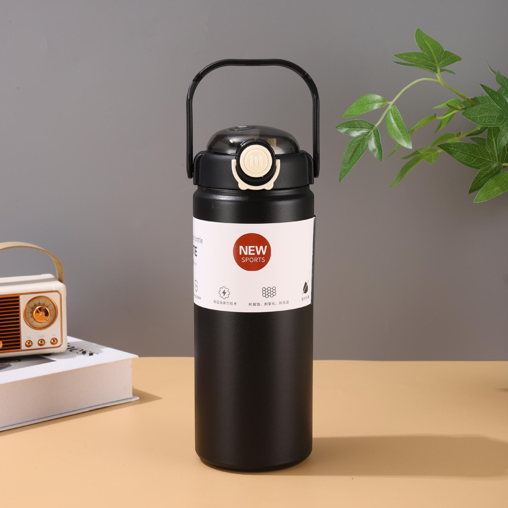 

Высокий уровень внешнего вида термос из нержавеющей стали чашка портативный двойной напиток уличный спортивный чайник большой емкости 1200ml