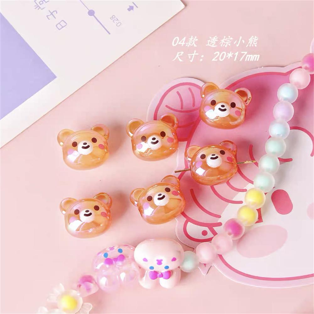 CH16 20*18mm Fun Little Bear Rabbit Star Resin Beads DIY Charm Exquisite Phone Chain Bracelet Hanging Bead Jewelry Accessories