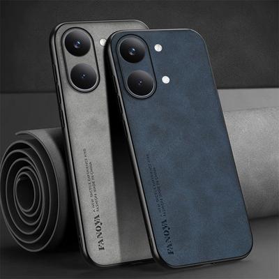 X8ProMax Case Sheepskin Leather Phone Cover for Poco X8Pro X8 Pro Max PocoX8 ProMax Soft Silicone Bumper Shockproof Coque