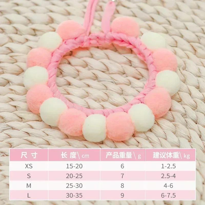 Cute Pet necklace Hand-knitted Saliva Towel Kitten Cat Puppy Adjustable Collar Pet Decorative Dog Cat Collar Pet dog Accessories
