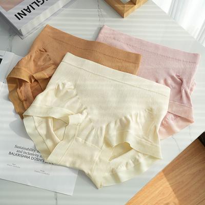 Ondergoed Dames Zomer Groot Effen Kleur Middelhoge Taille Ademend Driehoek voor Het Strakker Maken van De Taille Het Liften van De Heupen Comfortabel Slipje