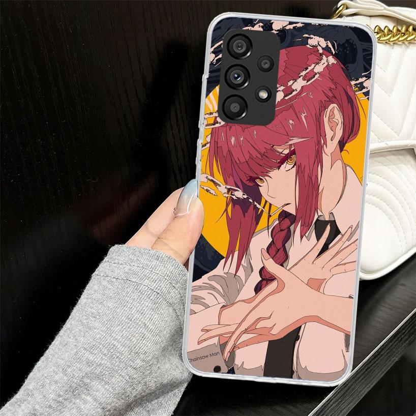 C-Chainsaw Mans Makima Case for Samsung Galaxy A52 A42 A32 A22 A12 A51 A50 A02S Phone Cover A41 A31 A21S A40 A30S A20E A10S A71