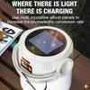 Rechargeable Solar Dual Light Source Lantern Lightweight Waterproof Perfect for Camping and Outdoor Activities Emergency Lamp