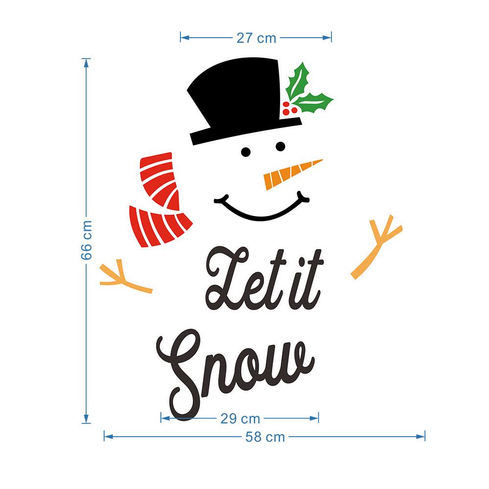 DIY Christmas Snowman Expression Magnetic Waterproof Sticker for Fridge, Garage Door, or Wall Decoration