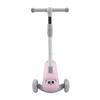 Dětská koloběžka 3 kola skládací světlo hudba výškově nastavitelná odrážecí koloběžka pro batole růžová