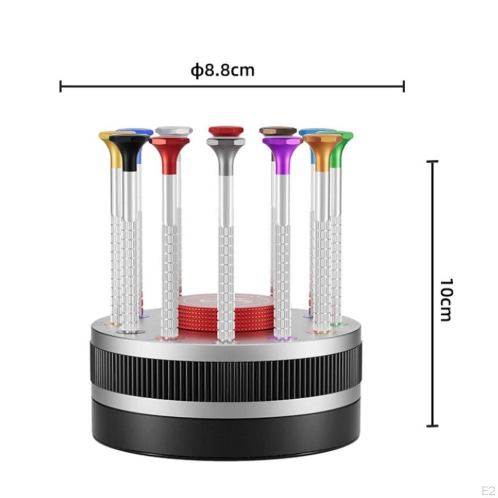 10 Pieces Watch Repair Screwdriver Set Knurled with Rotating