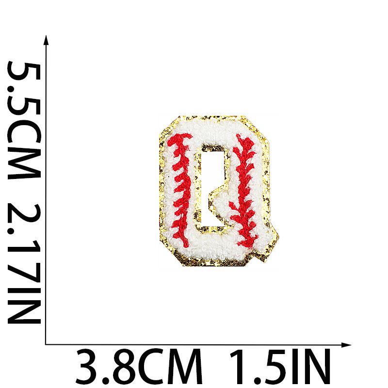 5.5Cm Baseball Pattern English Letter Embroidery Cloth Sticker Ironing Towel Embroidery Letter Patch Sticker Computer Embroidery Chapter Boy