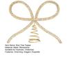 9.8" Rhinestone Bow Tree Topper Gold/Silver Rhinestone Bow Tree Top Ornament for Xmas Holiday