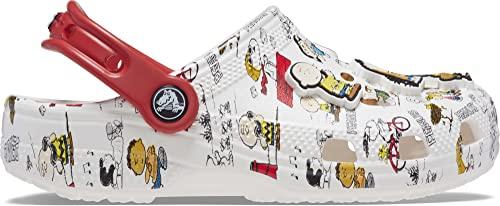 Crocs Peanuts Classic Clogs, Kids', White/Multi, 19cm