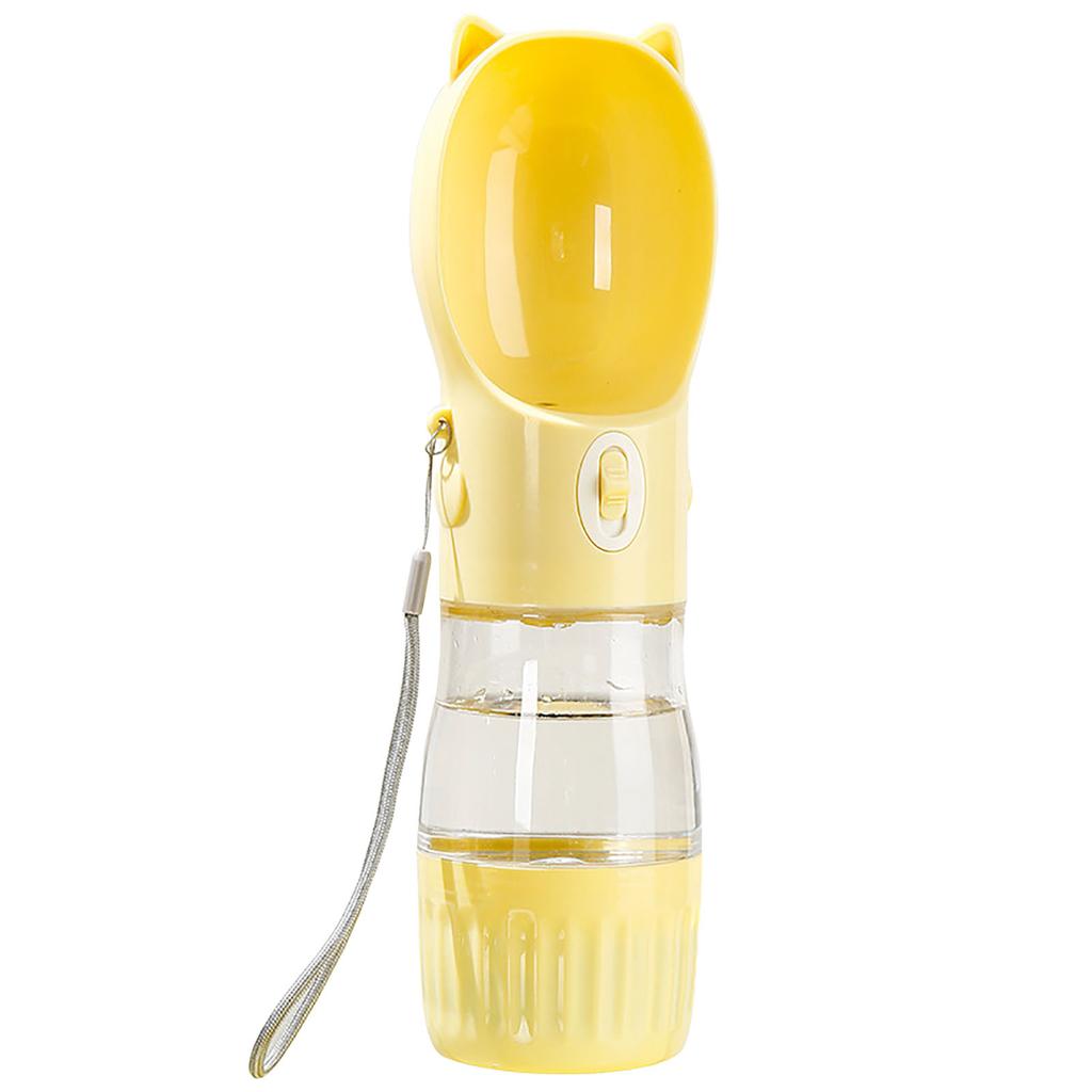 Pet Water Food Bottle Leakage Proof Portable Dog Water Dispenser with Drinking Feeder for Travel Walking