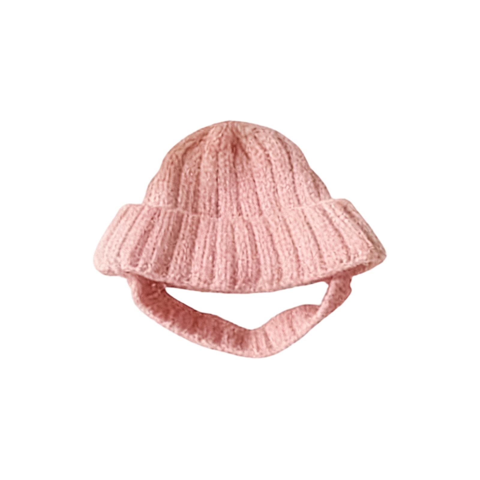 

В язана французька шапка для собаки, тепла та вітрозахисна, для зими, головний убір для домашніх тварин One Size рожевий