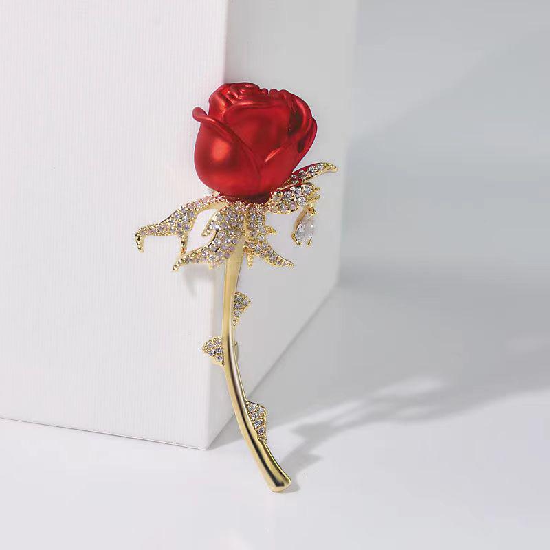 

Корейская роскошная брошь в виде цветка тюльпана с жемчугом - элегантный высококачественный женский аксессуар