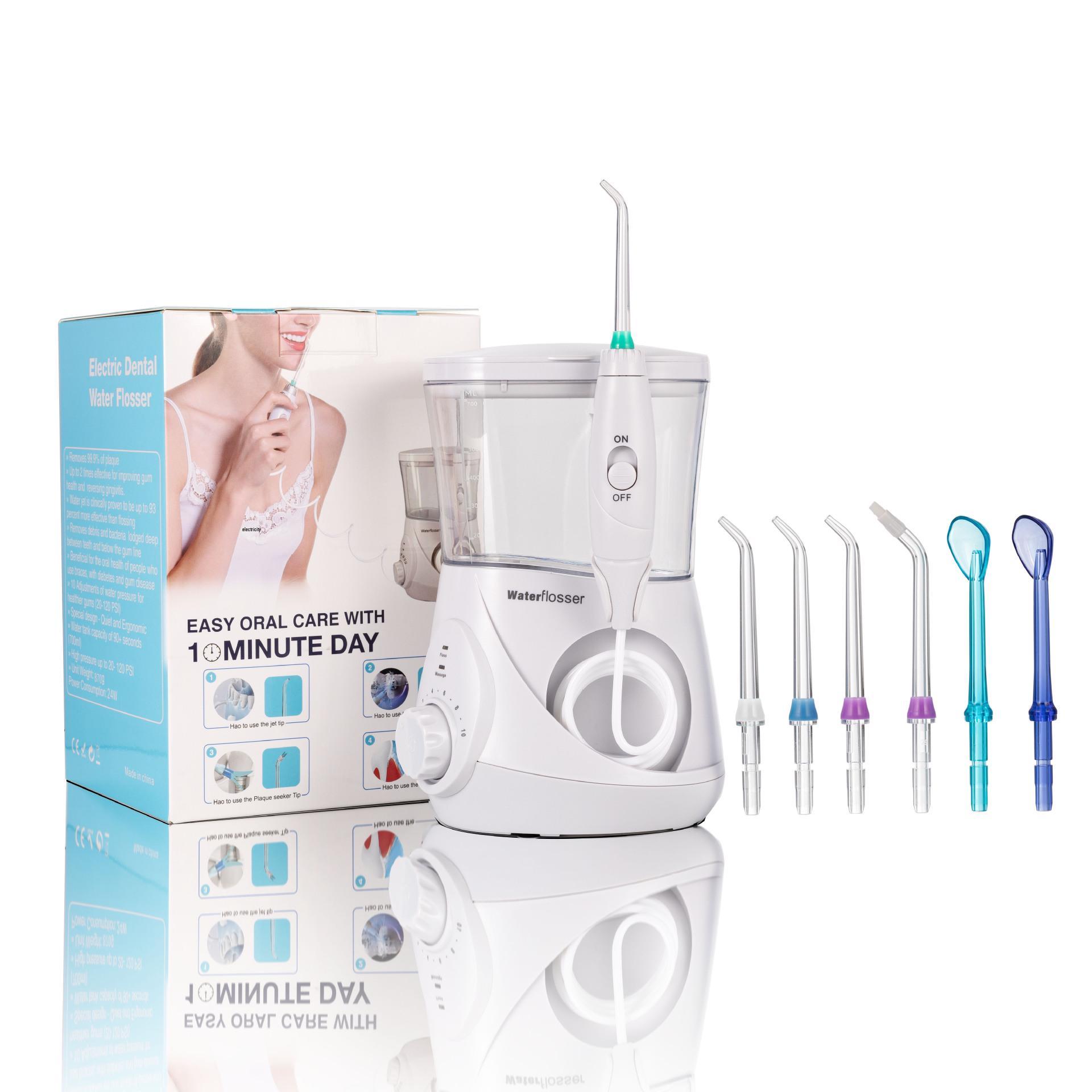 Adjustable High-Pressure Desktop Water Flosser for Household Use White (US/China Standard)