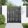Garden Gate Black 110 X 155 Cm Powder Coated Steel