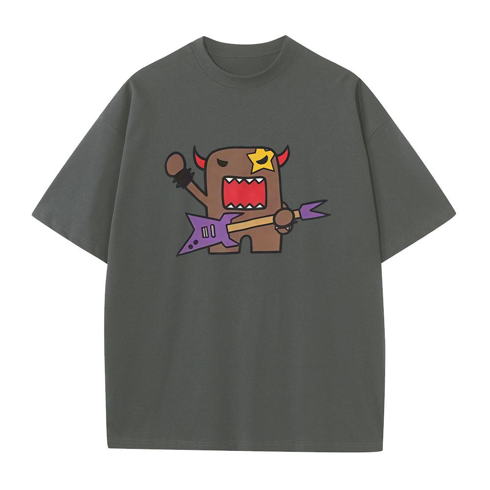 Domo Kun Funny Meme T Shirt Unisexs Women Humor Gothic Metal Rock Style Tshirt Unisex Cotton Oversized Short Sleeve Tshirts Tops