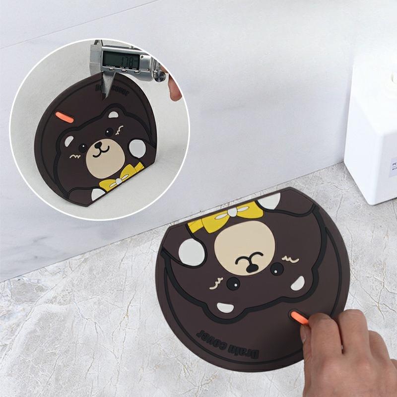 Little Bear Anti-odor Silicone Floor Drain Cover for Bathroom, Anti-reverse Odor Device for Sewer, Floor Drain Pad
