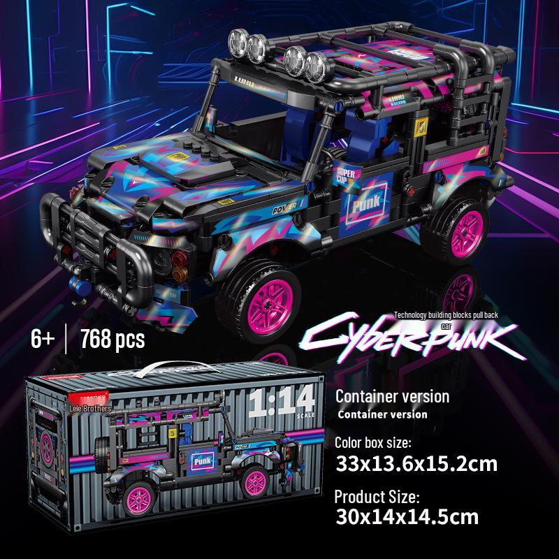 

1:14 Инерционный внедорожник - Совместим с кубиками Lego, Развивающая сборная игрушечная машинка для детей