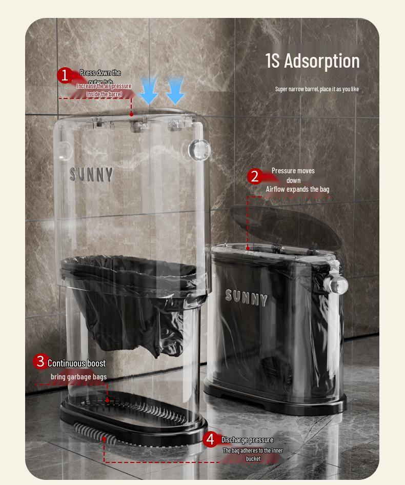 New Dopamine Press-Type Multifunctional Trash Can for Bathroom and Living Room