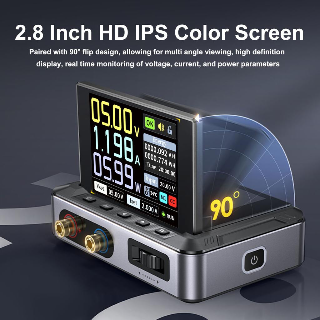 Mini  Power Supply Supports PD QC Charging Portable  Power Supply Multiple Protections 2.8 Inch  Screen for Debugging