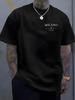 Men's Milan Print Loose Fit Cotton T-shirt - Summer Casual Sports Round Neck Short Sleeve.