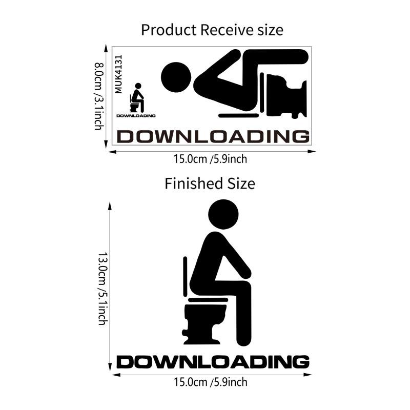 

Забавная наклейка на унитаз 13X15cm