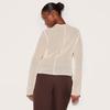 J25TP327 Women's Deep V Chiffon Long Sleeve Top with Flowing Collar and Scarf