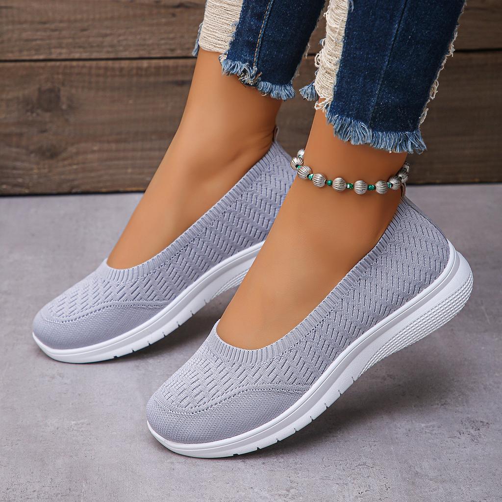 Fashion New Women's Shoes Soft Sole Cloth Large Casual Mesh Sports Casual Vulcanized Shoes Low Heels Trainers Sneakers Fashion