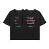 Li-Ning Wade Series International Script Print Round Neck Casual Short Sleeve T-Shirt Unisex Tops Black AHSS443-1
