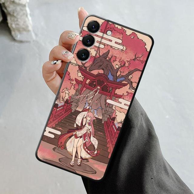 Hülle für Samsung Galaxy S23 S22 S21 S20 Fe Ultra S10 S9 S8 Plus Note 20ultra 10plus Cover Game Genshin Impact Yan Fei Barbatos