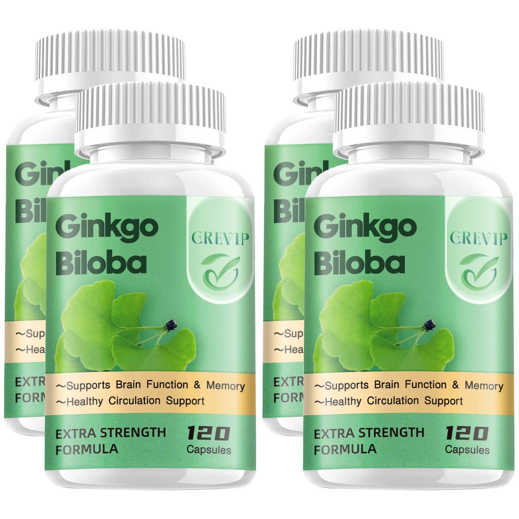 Ginkgo Biloba Extract Capsules, Natural Supplement, Easily Absorbed, Suitable for Adults.
