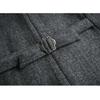 Men Suit Gray Vintage Double Breasted Blend Waistcoat For Wedding Groomsmen Banquet Men Coat