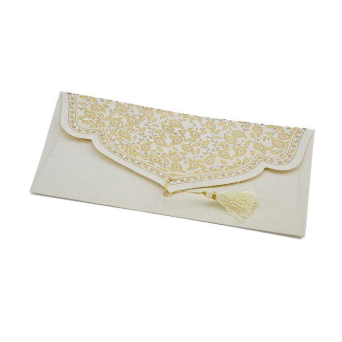 PAPERTREE TAJ Lot de 5 Enveloppes cadeau 19x10 cm - Beige poudré