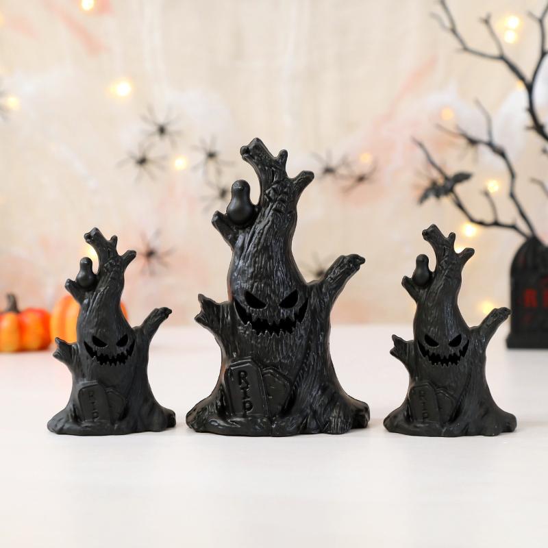 Halloween Decoration Ghost Tree Led Night Glow Ghost Lantern Ghost Face Tree Stump Lantern Festival Atmosphere Horror Decoration