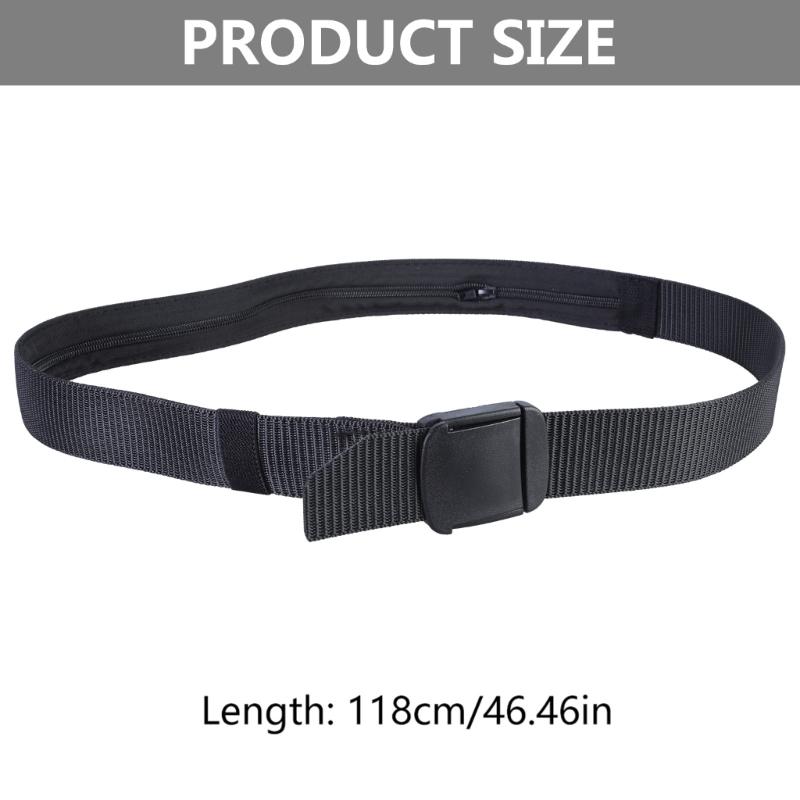 Reis Geld Anti Diefstal Riem Verborgen Geld Band Riem Portemonnee Taille Pak Mannen Geheim