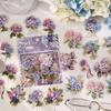 ZABC Flower Sea Dream Die-Cut PET Hot Stamping Sticker Pack - 20 Sheets of Floral Theme Stickers