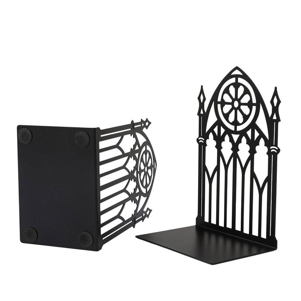 Gothic Book Divider Holder Rust Resistant Display Bookshelf Premium Students Book Ends  Home Office