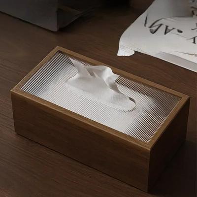 Kreative Walnuss Holz Taschentuchbox Taschentuchbox Wohnzimmer Servietten Spender Schwarze Walnuss Handgefertigte Holz Taschentuchbox Dekoratives Geschenk