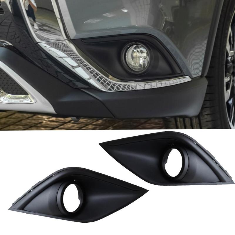 1 Pair Black Plastic Car Front Bumper Fog Light Cover Trim Bezel Grille Fit for Mitsubishi Outlander 6400J683 6400J684