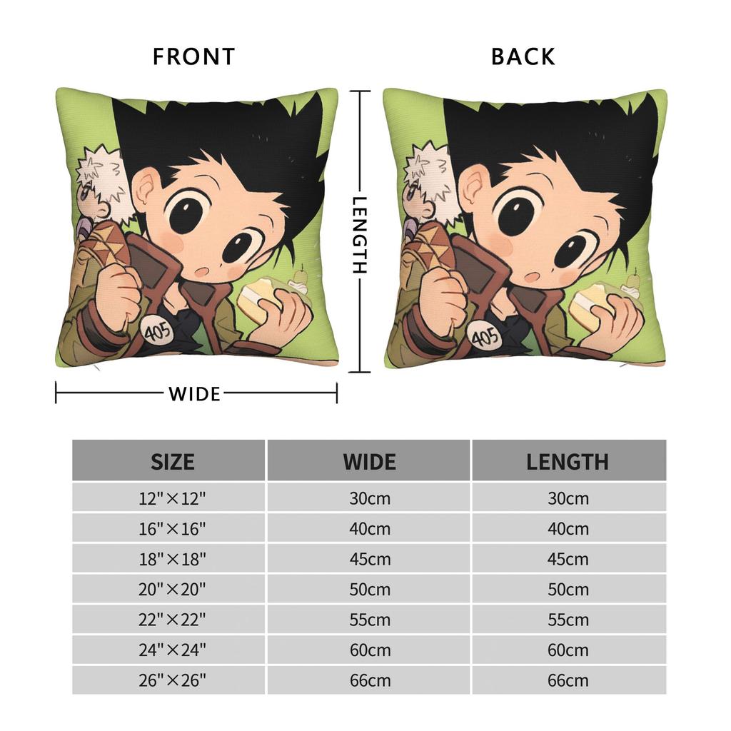 Anime Gon Pillow Case Square Pillow Cover For Living Room Chair Morden Pillowcases